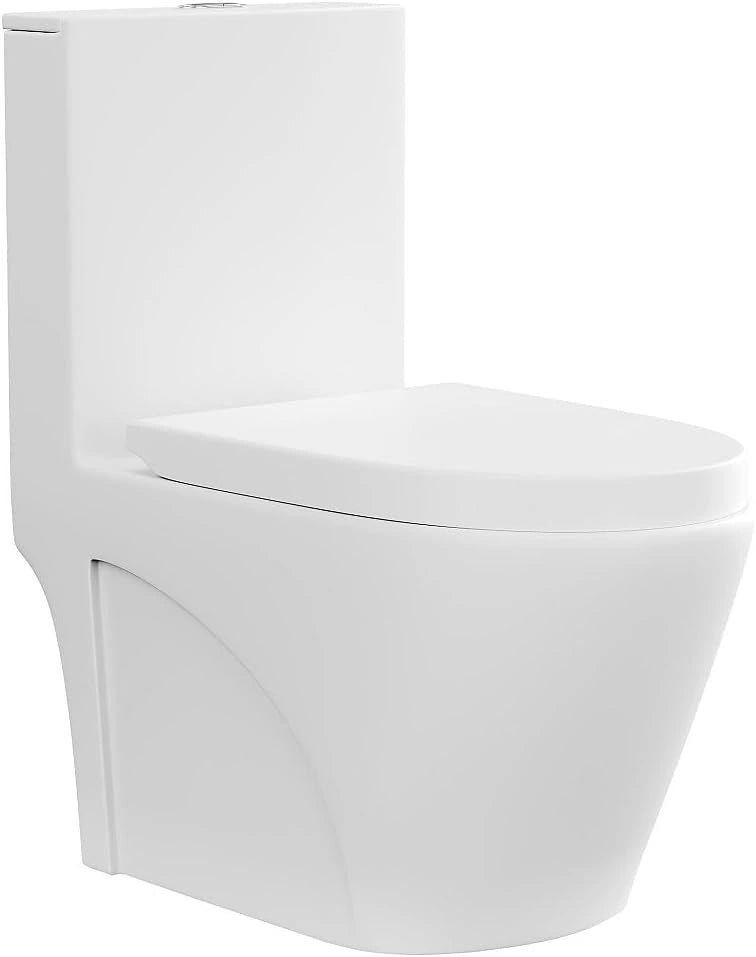 Toilette en c¨¦ramique blanche mate avec ¨¦vacuation horizontale - Mod¨¨le NAGILAM