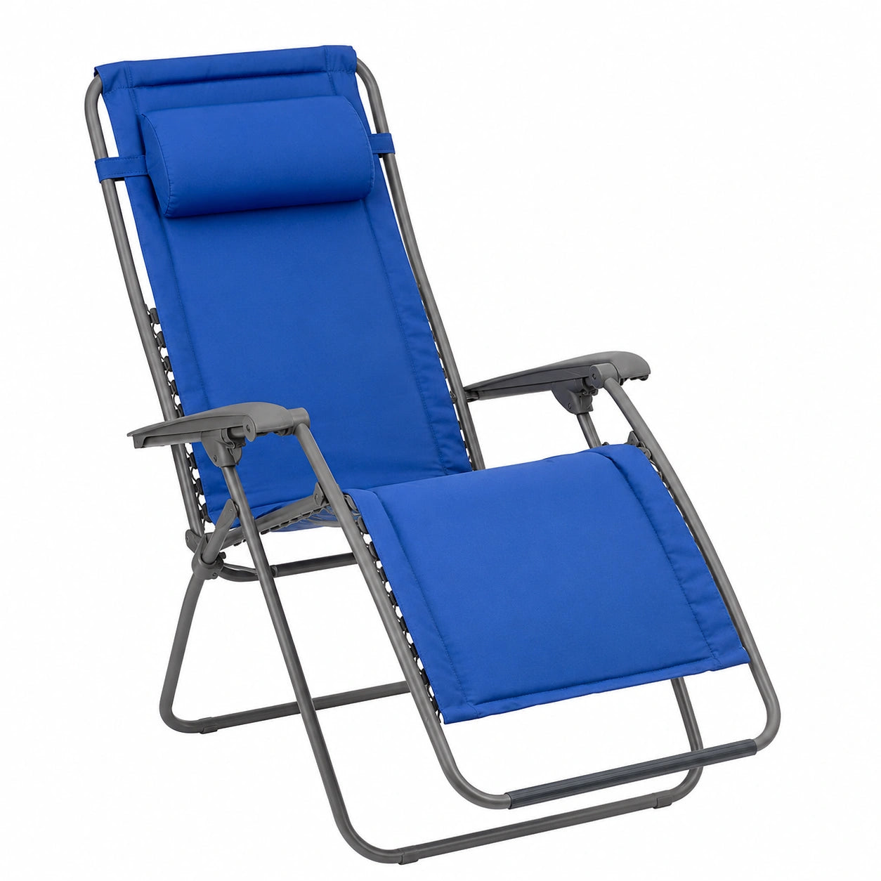 Fauteuil Relax de Jardin Matelassé Zéro Gravité Bleu