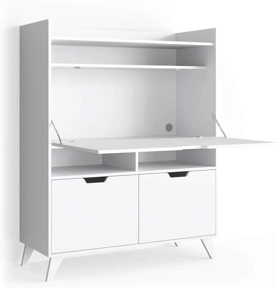 Bureau Vicco Berdi, Blanc, 110x45cm, Id¨¦al pour T¨¦l¨¦travail ou Studio