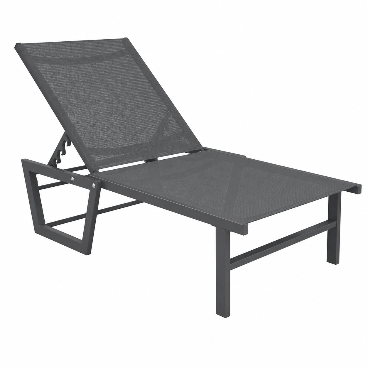Lot de 2 chaises longues inclinables pour jardin et piscine