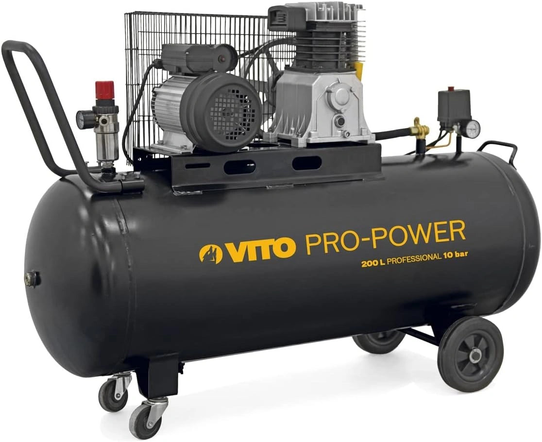 Compresseur d'Air Professionnel 200L, 10 bar, 4 CV, 3 kW, 400 L/min