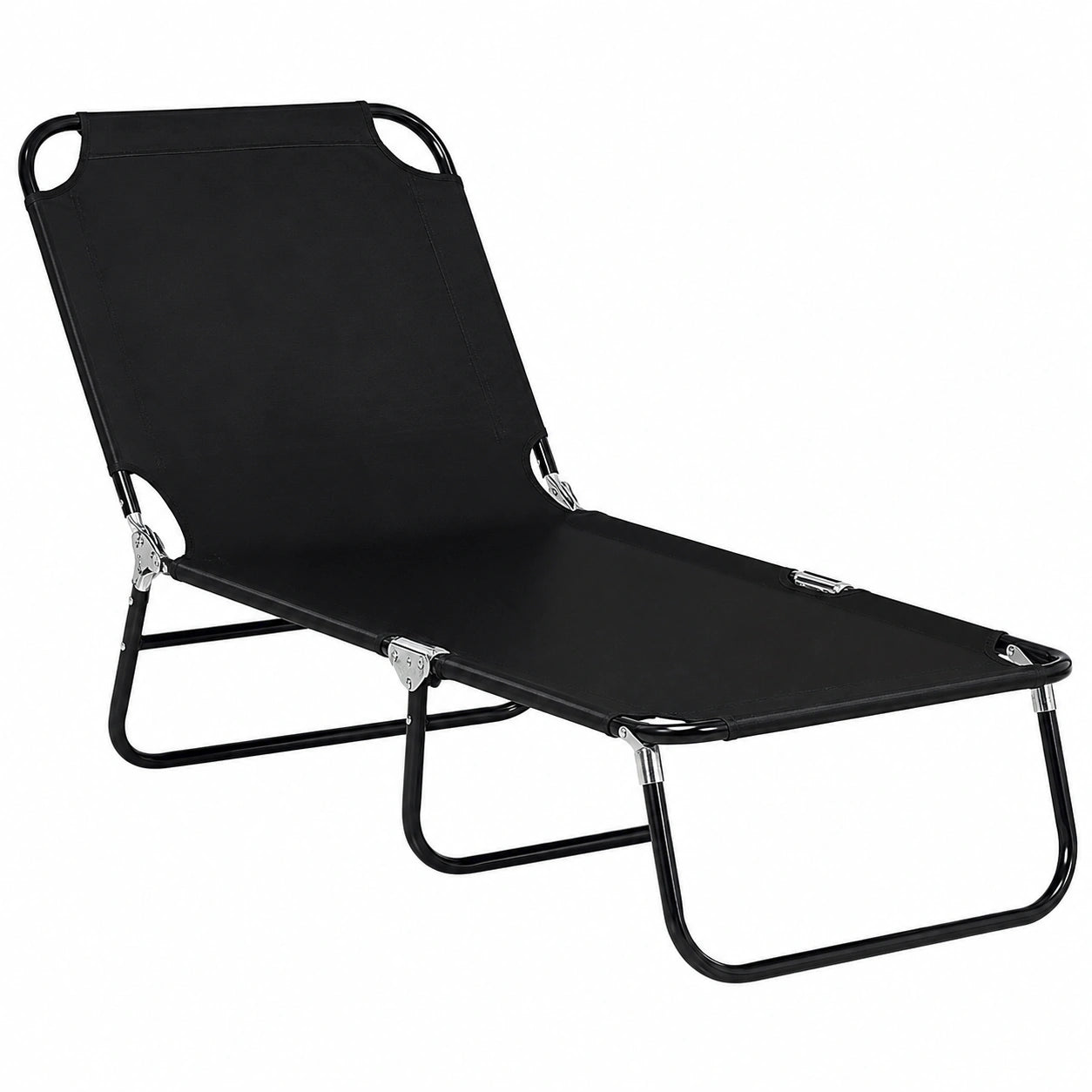 Lot de 2 chaises longues pliantes avec dossier réglable pour extérieur