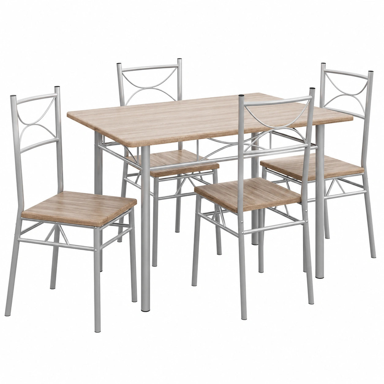 Ensemble de Salle à Manger avec Table et 4 Chaises en Chêne