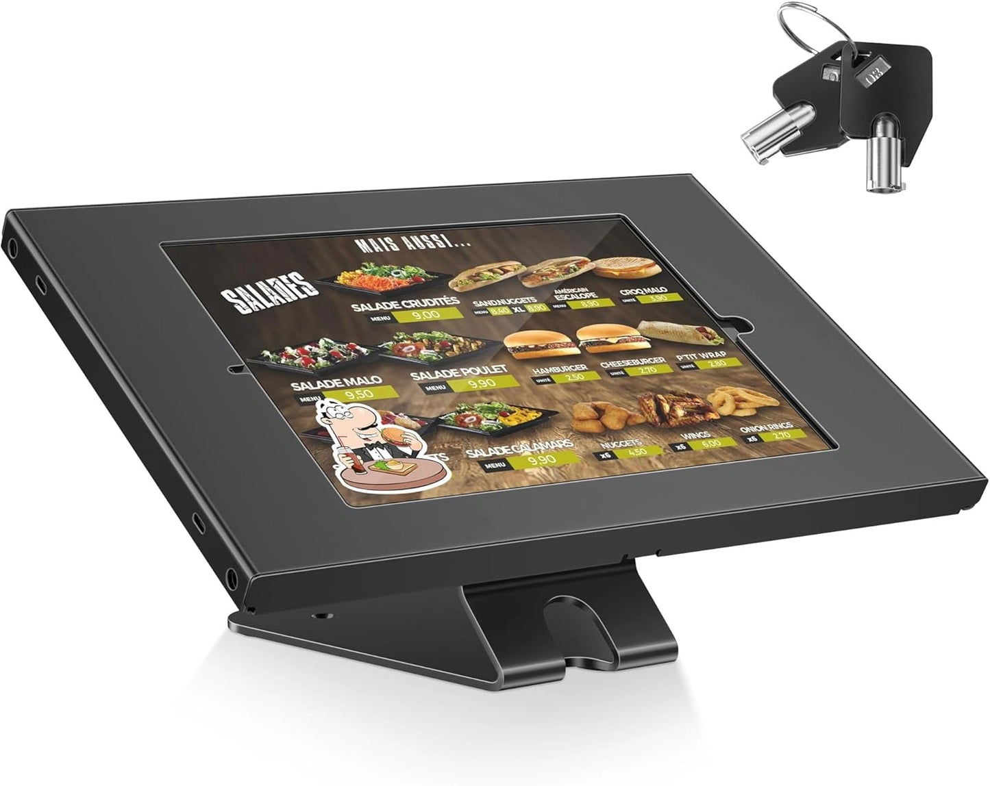 Support Tablette S¨¦curis¨¦ Pivotant pour iPad avec Montage Mural