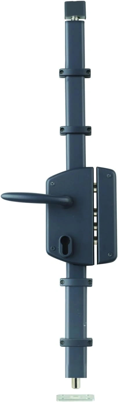 THIRARD - Serrure en Applique pour Porte d'Entr¨¦e Droite ¨¤ 3 Points - Fouillot Axe 50 mm - Dimensions 85 x 174 mm - Couleur Anthracite - Installation Facile et S¨¦curit¨¦ Optimis¨¦e