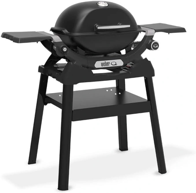 Barbecue ¨¤ gaz Weber Q 1200N avec tablettes et support compact, id¨¦al pour terrasses