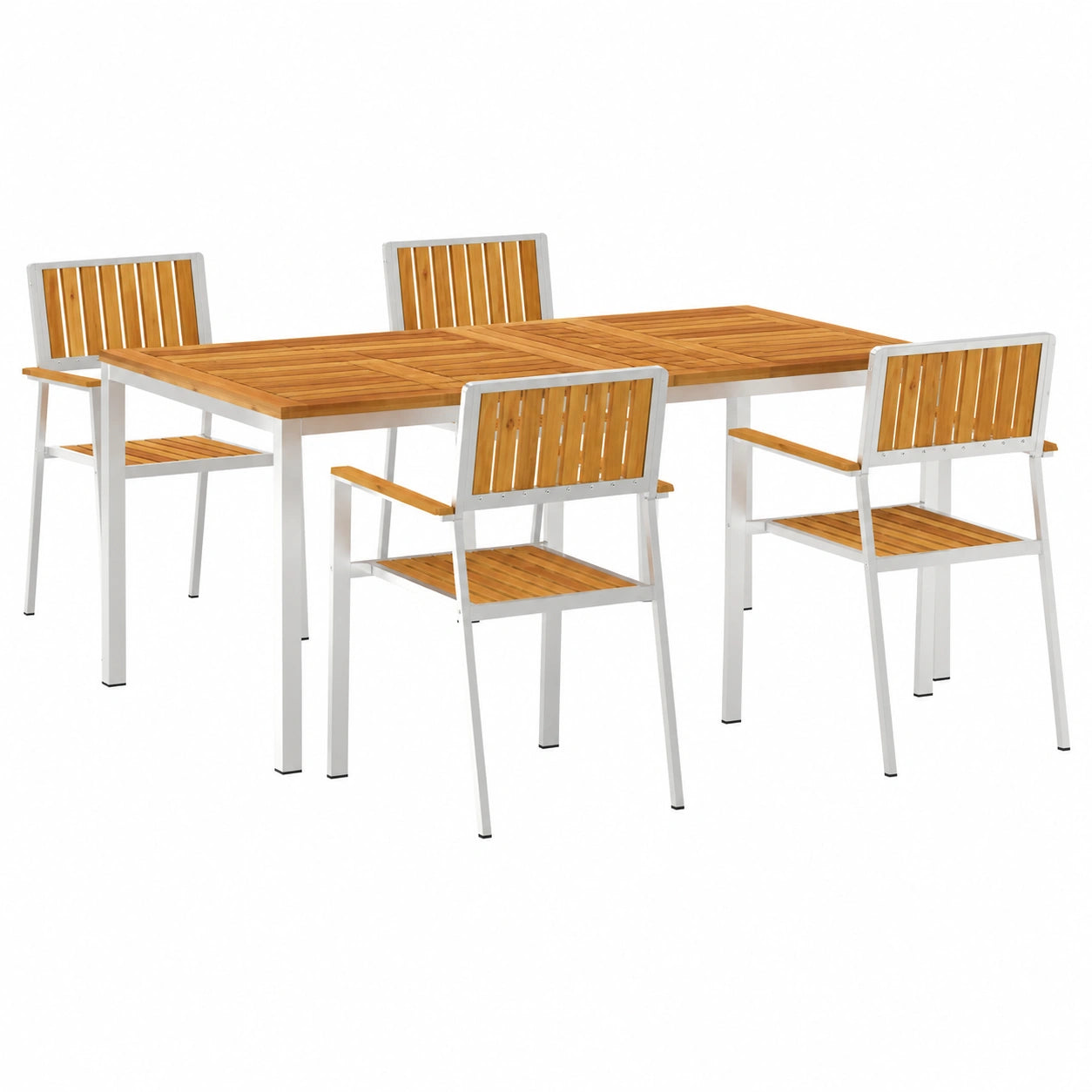 Ensemble de Repas Extérieur 5 Pièces Bois d'Acacia