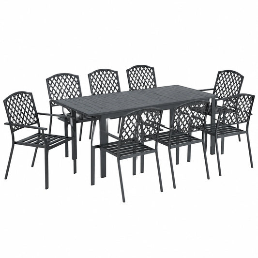 Ensemble de Salle à Manger de Jardin Extensible avec Chaises Réglables