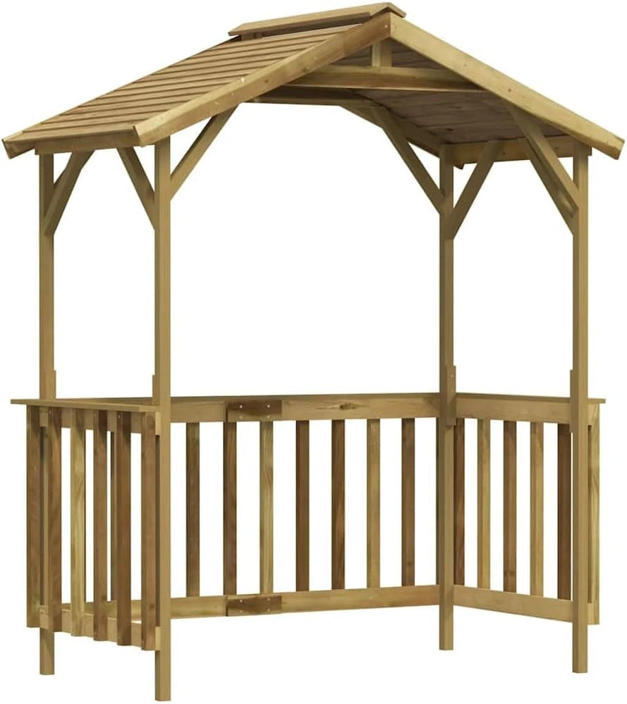 Abris de Barbecue en Bois de Pin Trait¨¦ 163,5x93x210 cm
