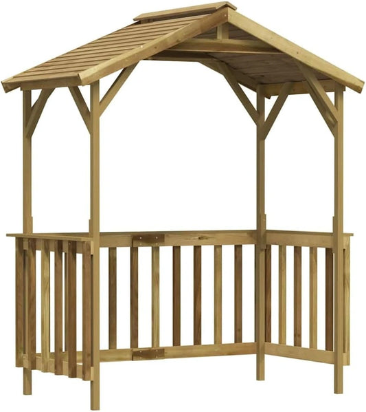 Abris de Barbecue en Bois de Pin Trait¨¦ 163,5x93x210 cm