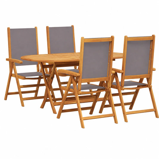 Ensemble de Salle à Manger Extérieur 5 Pièces Anthracite