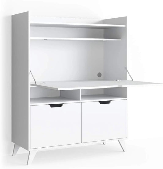 Bureau Vicco Berdi, Blanc, 110x45cm, Id¨¦al pour T¨¦l¨¦travail ou Studio
