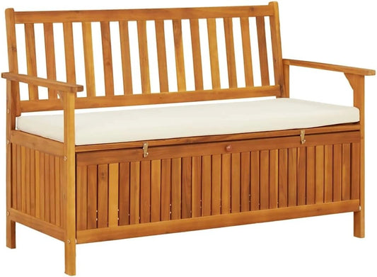 Coffre de Jardin en Bois d'Acacia avec Si¨¨ge Int¨¦gr¨¦