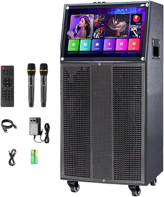 Machine Karaok¨¦ Portable avec Projection et Bluetooth, ¨¦cran Tactile Ext¨¦rieur pour Danse, Chant et Films