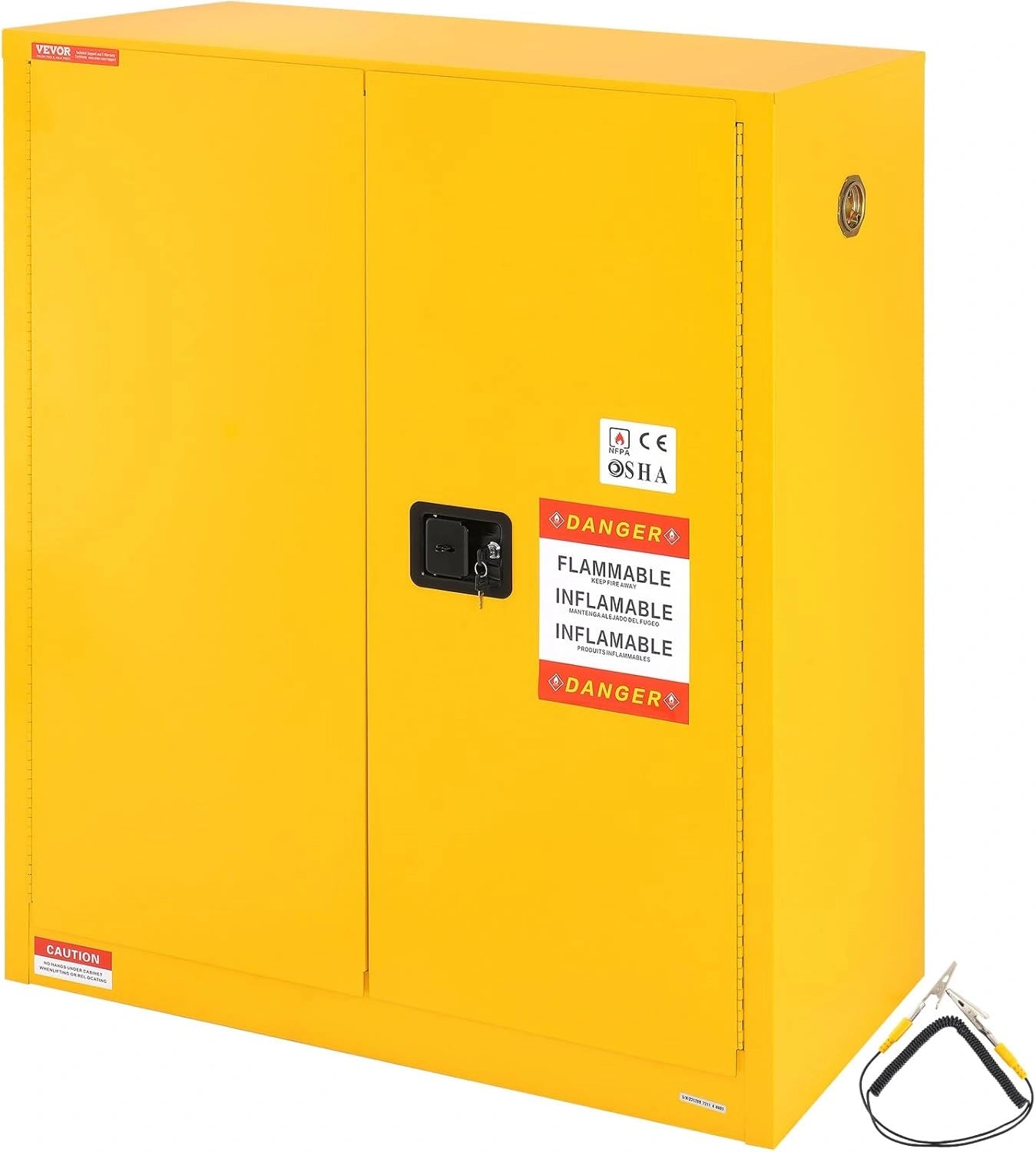 Armoire de S¨¦curit¨¦ Inflammable 113L VEVOR avec ¨¦tag¨¨re Ajustable - Acier Ignifuge