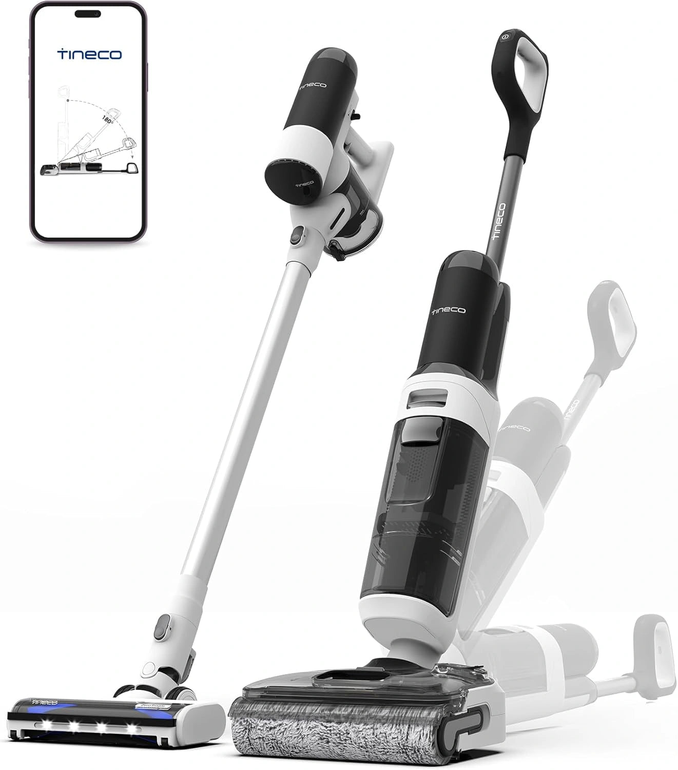 Aspirateur Laveur Tineco S6 Stretch, Sec et Humide, Autonomie 65 Min