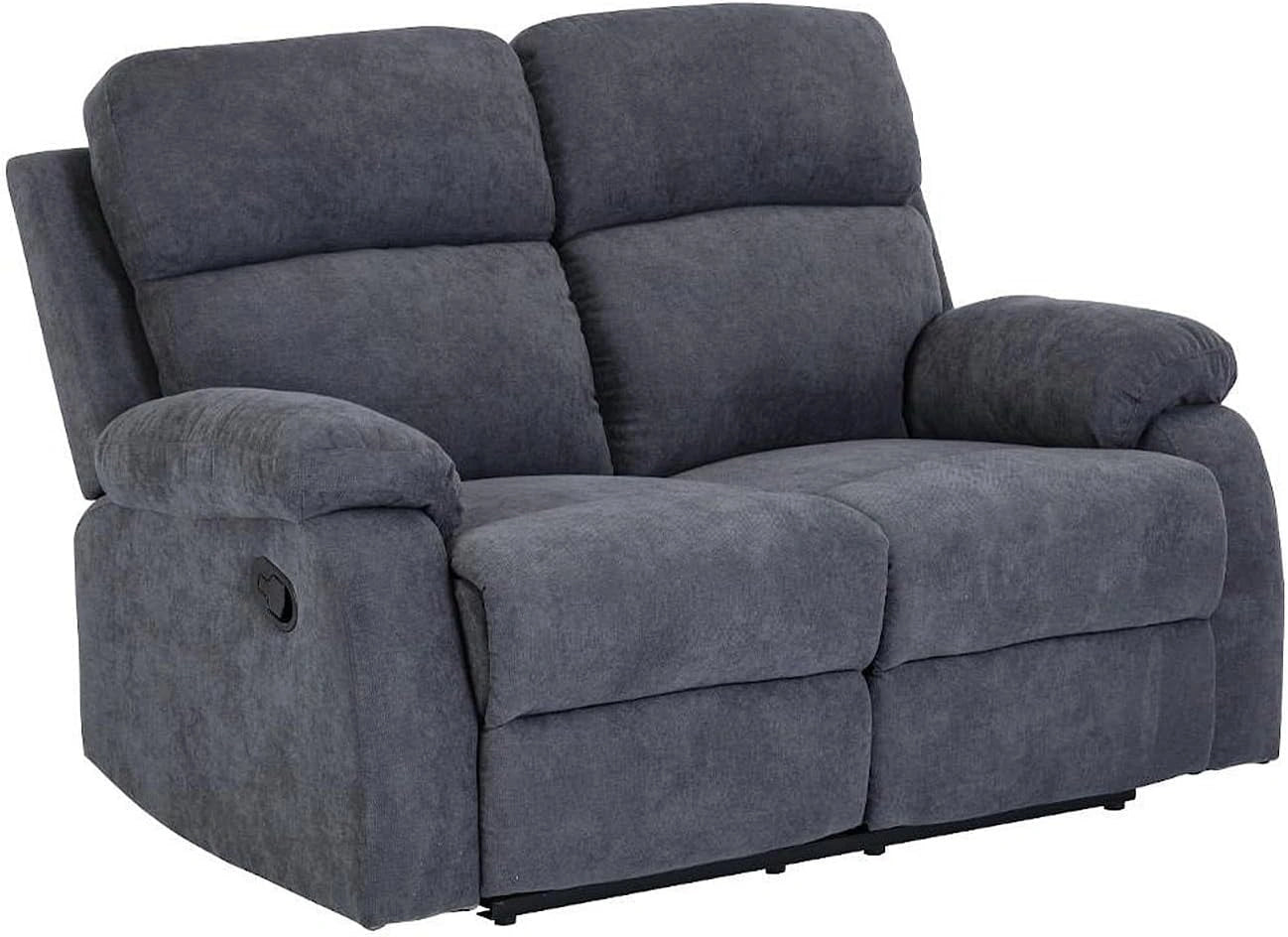 Canap¨¦ Relax 2 Places en Tissu Anthracite TOLZANO