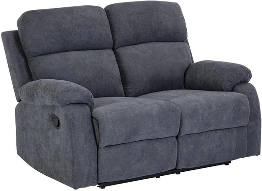 Canap¨¦ Relax 2 Places en Tissu Anthracite TOLZANO
