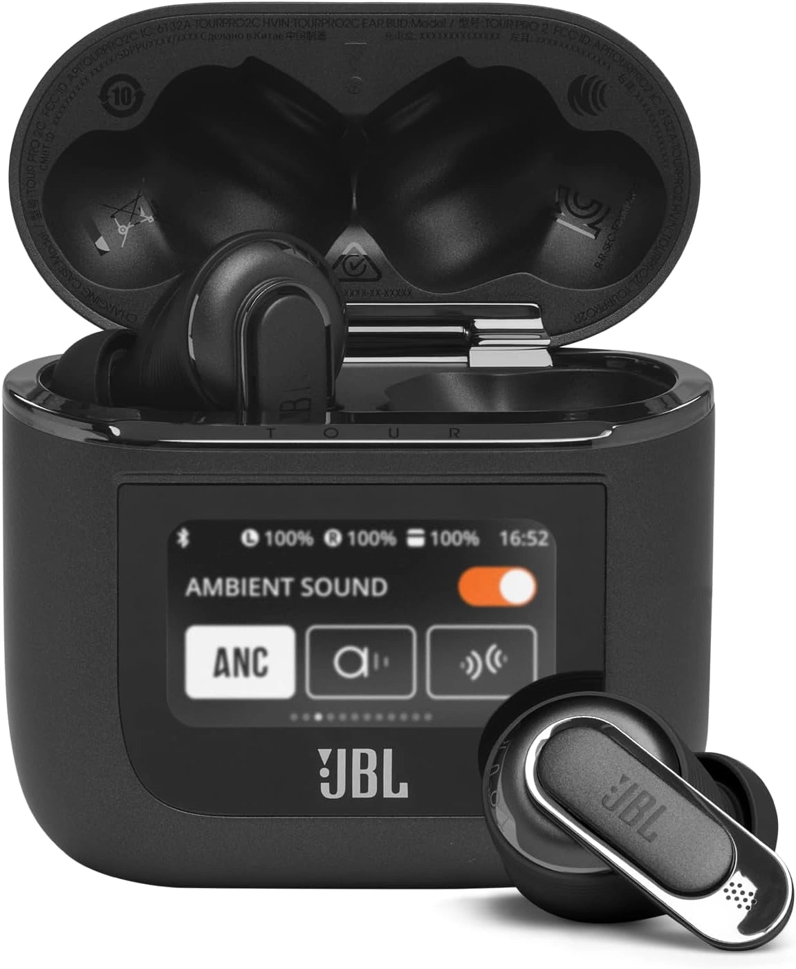 ¨¦couteurs JBL Tour Pro 2 Bluetooth sans fil avec r¨¦duction de bruit et 40h d'autonomie, bo?tier de recharge intelligent, Champagne