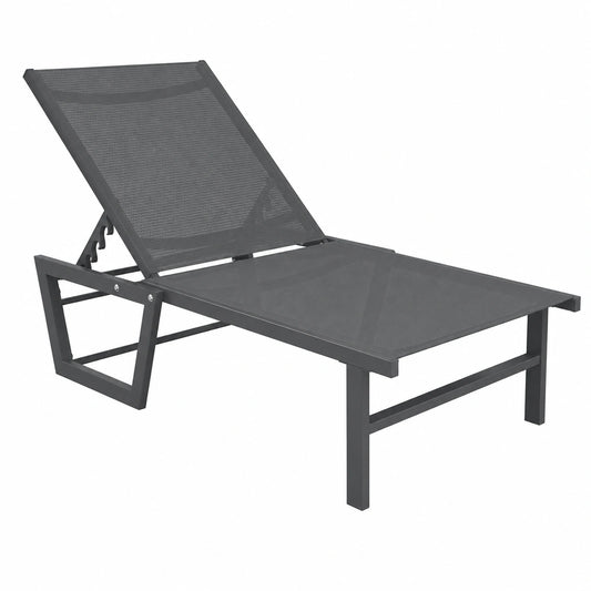 Lot de 2 chaises longues inclinables pour jardin et piscine