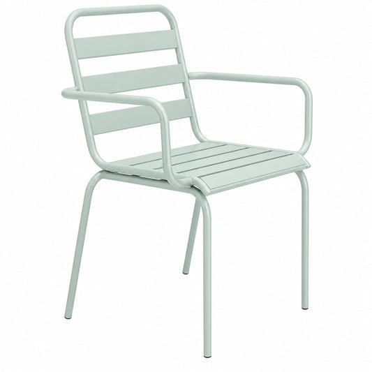 Ensemble de Salle à Manger de Jardin 7 Pièces avec Table et Chaises Empilables