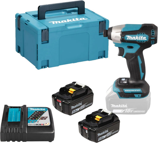 Perceuse ¨¤ Percussion 18V 140Nm avec 2 Batteries 5,0 Ah et Coffret Makpac - Makita DTD157RTJ