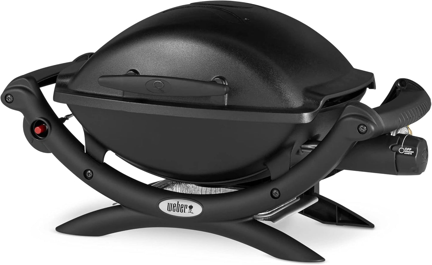 Weber Q1000 Barbecue ¨¤ Gaz Portable, Surface de Cuisson 43x32 cm, 1 Br?leur, Grille de Cuisson en Fonte ¨¦maill¨¦e, Couvercle et Cuve en Aluminium, Couleur Noire