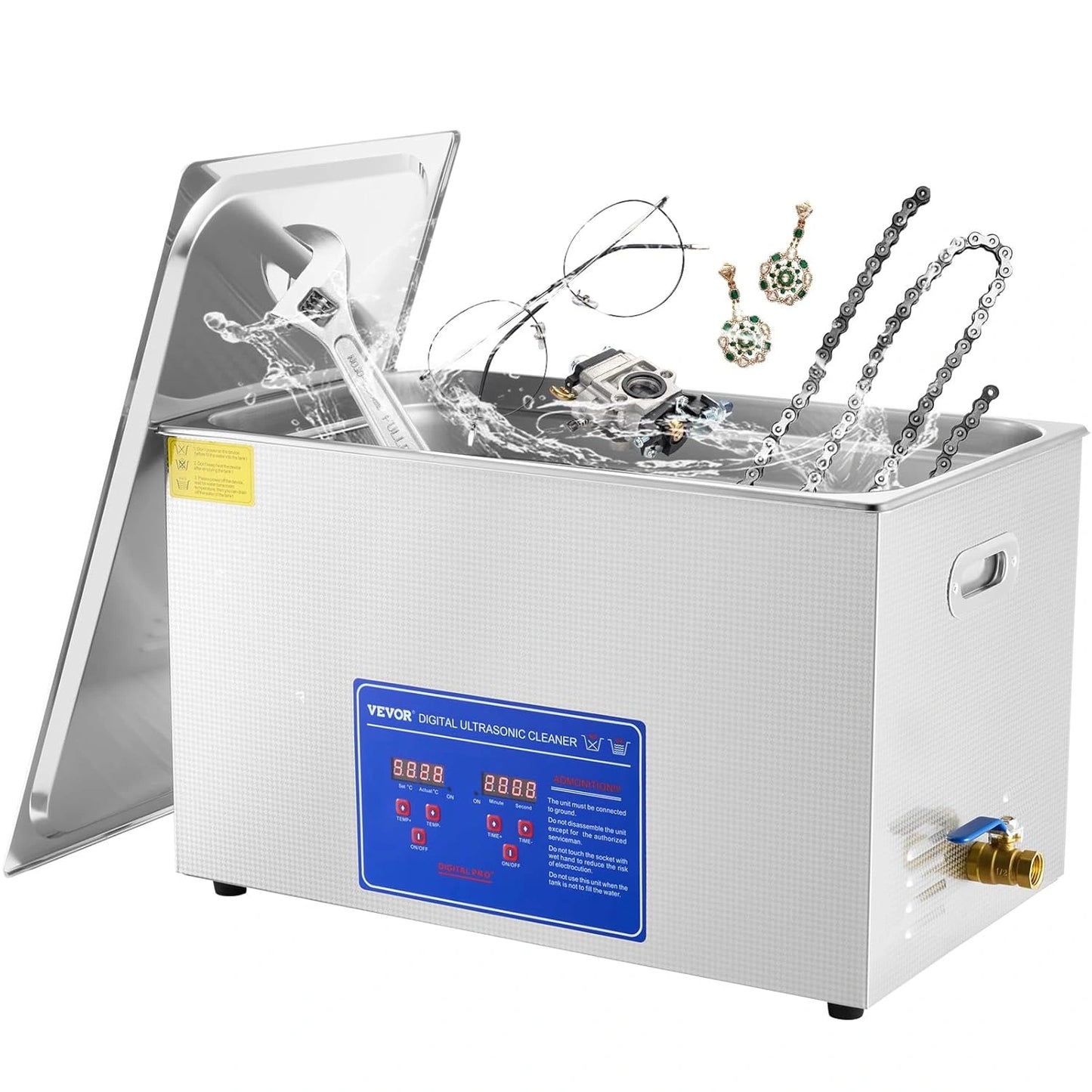 Nettoyeur Ultrasonique 30L en Inox avec Minuterie et Chauffage - VEVOR