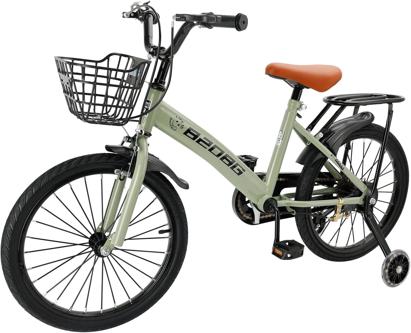 V¨¦lo enfant 18 pouces, cadre robuste, freins s¨¦curis¨¦s, si¨¨ge r¨¦glable, roues stabilisatrices