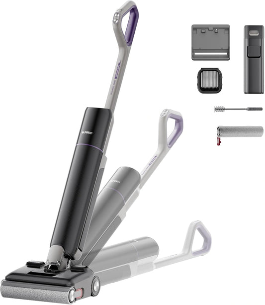 Aspirateur Laveur Eureka Floorshine 830, Sans Fil, 24000Pa, Auto-Nettoyage, S¨¦chage ¨¤ Air Chaud, Brosse Anti-emm¨ºlement, pour Sols Durs et Poils d'Animaux