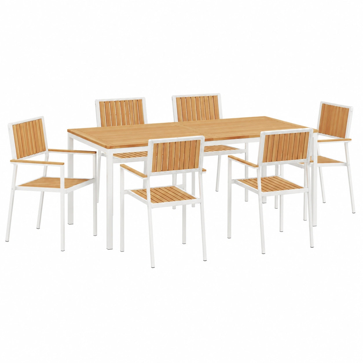 Ensemble de Salle à Manger Extérieur 9 Pièces en Bois de Teck