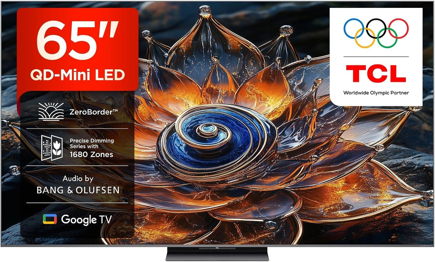 TCL 65Q8C T¨¦l¨¦viseur 65 QD-Mini LED 4K HDR, Google TV, Son Bang & Olufsen