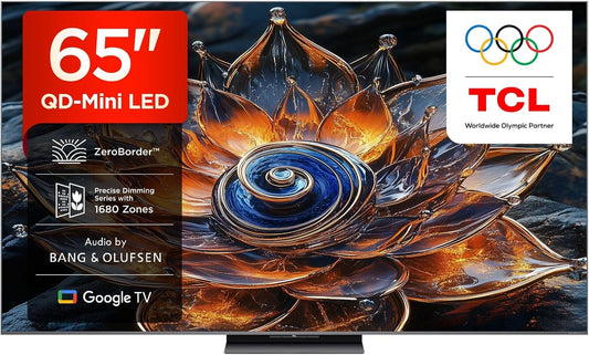 TCL 65Q8C T¨¦l¨¦viseur 65 QD-Mini LED 4K HDR, Google TV, Son Bang & Olufsen